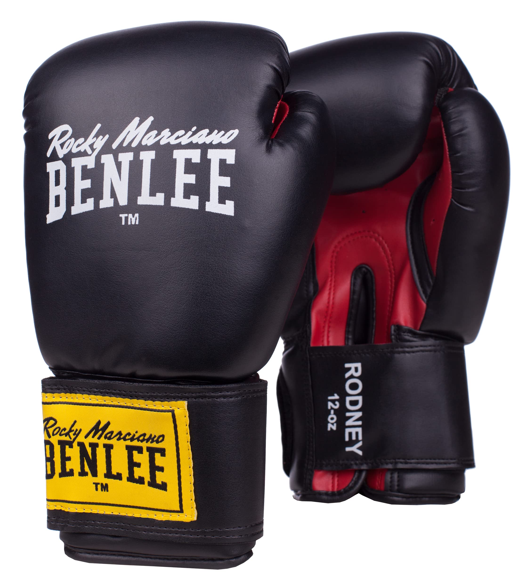 BENLEE Boxhandschuhe aus Artificial Leather Rodney Black/Red 10 oz