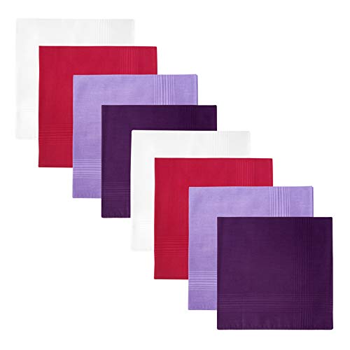 Retreez 8 Stück Reine Baumwolle Gemischte Taschentücher für Herren Geschenkset - Gemischte Set A5A007