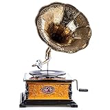 Trichter Grammophon his Masters Voice Plattenspieler Art Deco Schellackplatte lup009 Palazzo Exklusiv