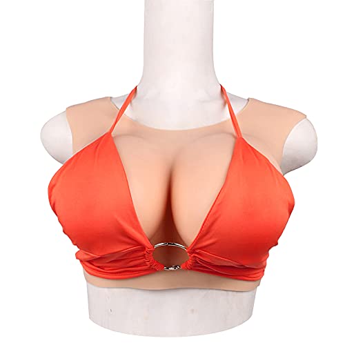 NOVMAX Künstliche Silikon Brüste Realistisch Silikonbrustplatten Brustformen Fake Breast Form Enhancers für Crossdresser Transgender Drag Queen(Size:C-Cup,Color:Beige)