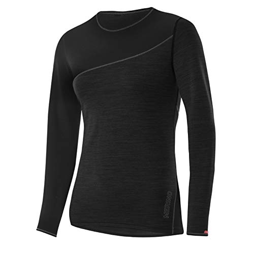 Löffler Damen W Shirt L/S TRANSTEX Merino Unterhemd, Black, 42