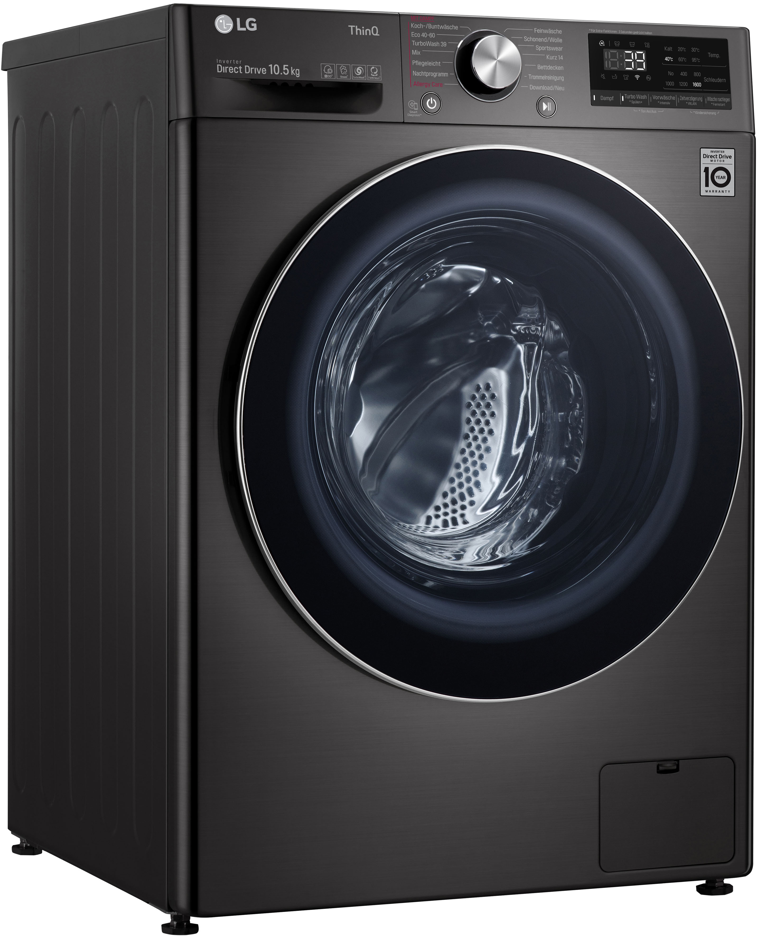 LG Waschmaschine F6WV710P2S, F6WV710P2S, 10,5 kg, 1600 U/min