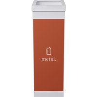 PAPERFLOW Wertstoffsammelbox für Metall, weiß, 60 Liter