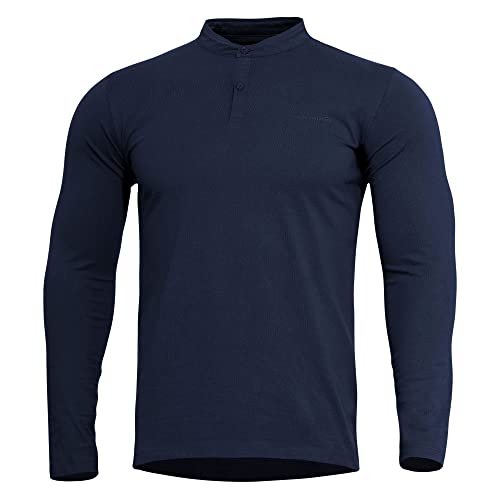 Pentagon Romeo 2.0 Henley Shirt (L, Midnight Blue)