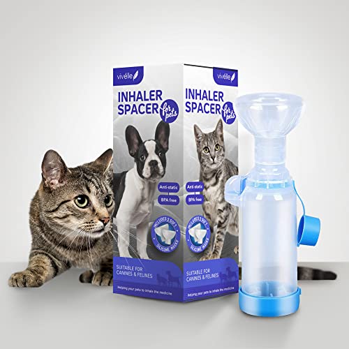 VIVELLE Vivélle Inhalator-Abstandshalter für Haustiere, Katzen- und Hunde-Inhalator, für MDI