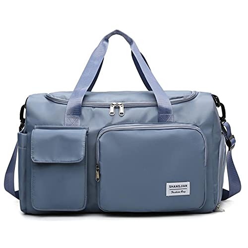 Sporttasche，Gym Bag Reisetasche Sporttasche für Fitness-Gym Yoga Multifunktionale Handtaschen wasserdichte Umhängetasche (Color : Blue)