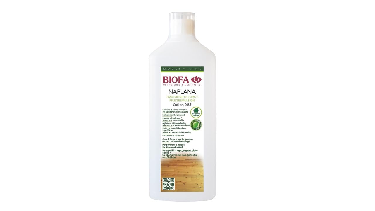 BIOFA 4061/2085 Naplana Pflege und Wachs für Holzböden 5 Liter
