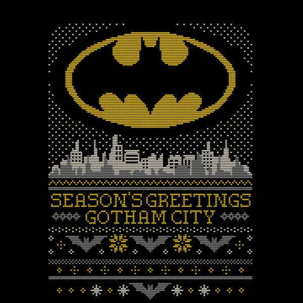 DC Seasons Greetings From Gotham Damen Weihnachtspullover - Schwarz - 5XL 2