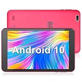 Haehne 8 Zoll Tablet PC, Android 10.0 System, 1280x800 HD, Quad Core 2GB RAM + 32GB ROM, Zwei Kameras, 3000mAh, Bluetooth, WiFi, GMS Zertifiziertes,Rosa