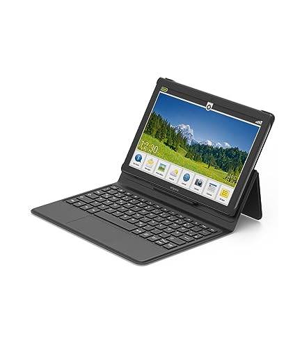 Emporia Tablet Wi-Fi und 4G, Display 10,1 Zoll, 32 GB, 4 GB RAM, Android 11, große Symbole + Tastatur + verstellbarer Ständer + Schutzhülle + Touchpad