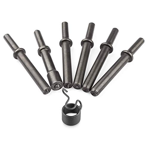 7-teiliges Drucklufthammer Nieten-Bit-Set, Dele 0,401 Schaft, Glättung, pneumatisch, Niethammer, Werkzeug-Set mit Feder