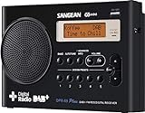 Sangean DPR-69+ tragbares DAB+ Digitalradio (UKW-Tuner, Batterie-/Netzbetrieb) schwarz