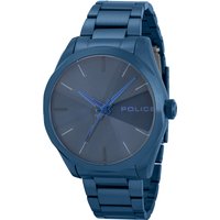 Police Unisex Erwachsene Analog Quarz Uhr mit Edelstahl Armband PL15712JSBL.03M