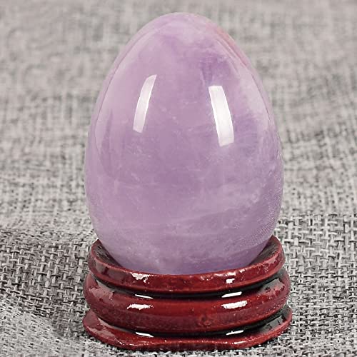 Yoni-Ei für Kegel-Übungen, 1 Stück, 45 x 30 mm, Yoni-Ei, ungebohrt, natürlicher Kristall-Jade-Massagestein, Kegel-Übungsgerät, Amethyst