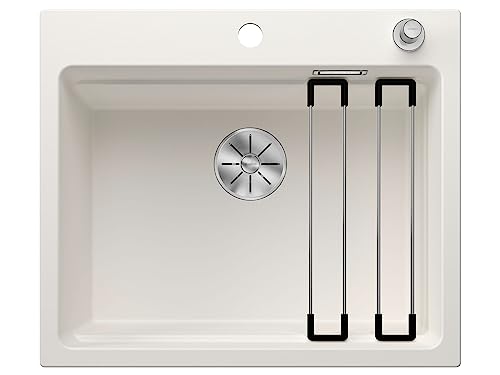 BLANCO ETAGON 6 – Granitspüle aus SILGRANIT für die Küche für 60 cm breite Unterschränke – weiß – 524533