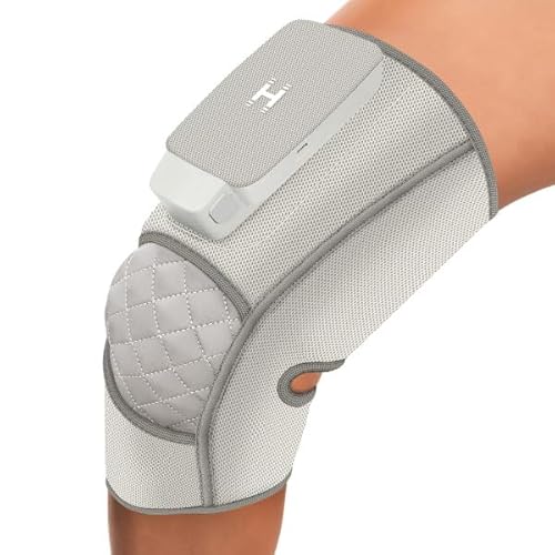 Homedics Modulair Kompressionssystem – Kabelloser Controller und Kniebandage, verstellbare Wärmekompressionsmassage für verbesserte Durchblutung und Muskelerholung