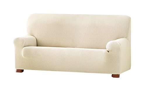 Eysa Cora bielastisch Sofa überwurf 3 sitzer Farbe 00-Ecru, Polyester-Baumwolle, 36 x 27 x 17 cm
