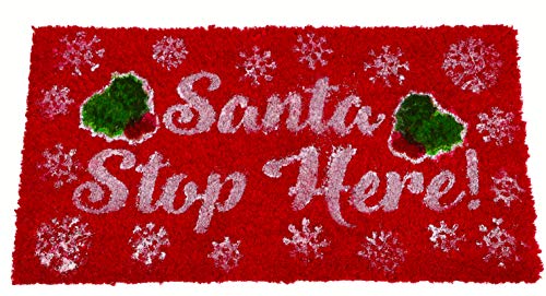 Toyland® Christmas Red Santa Stop Here Kokos Fußmatte 66cm x 35cm (26 "x 14")