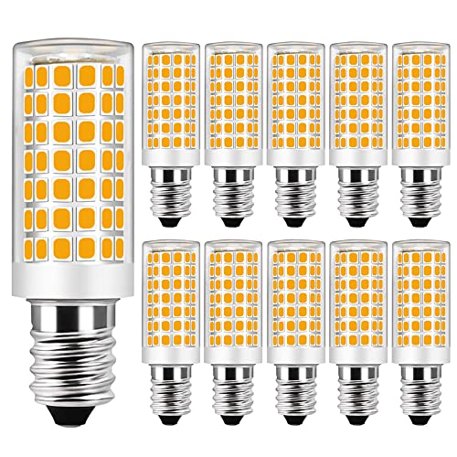 MENTA E14 LED Lampe 9W, Warmweiß 3000K, Kein Flimmern, 750lm Entspricht 60W-75W E14 Halogen Leuchtmittel, Keramiksockel, E14 Mini Glühbirne mit 88-LED SMD2835, AC220-240V, Nicht Dimmbar, 10er-Pack