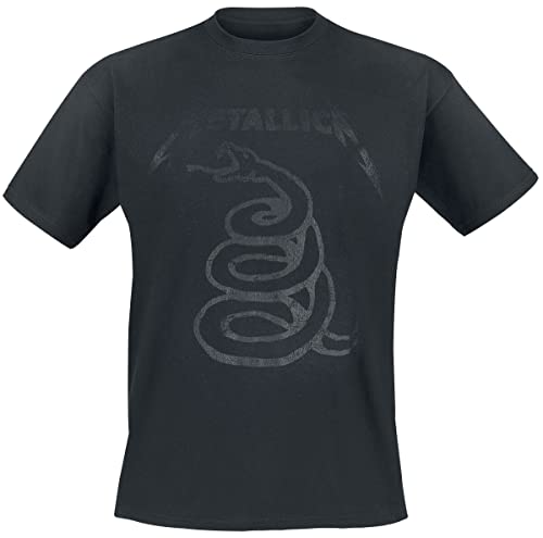 Metallica Black Snake Männer T-Shirt schwarz L 100% Baumwolle Band-Merch, Bands