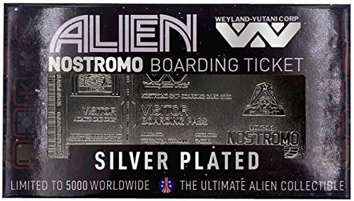 Fanattik AL-SILV Alien-Limited Edition Boarding Ticket versilbert