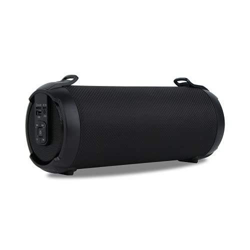 NGS Roller Tempo Black - Tragbarer 20 W-Lautsprecher, kompatibel mit 5.0 Technologie und True Wireless Stereo (USB/SD/AUX IN). Schwarz
