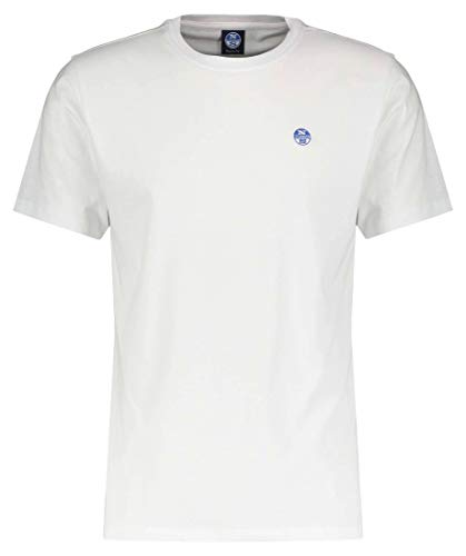NORTH SAILS Herren T-Shirt in Weiß Baumwolljersey - Kurz Arm mit Rundhalsausschnitt - Normale Passform - 3XL