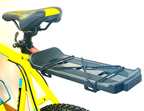 Fahrrad Gepäckträger für Sattelstütze Sattelmontage mit Gummizug und Kunststoffablage - MHCR06 - Hallenwerk