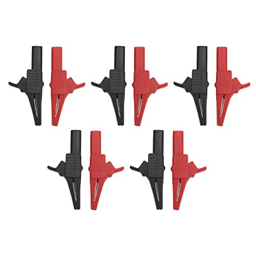 Sicherheitstestklemme, J.60039 Sicherheitstestklemme Batterietestklemme mit 4-mm-Bananenstecker für elektronische Instrumente Industrieausrüstung