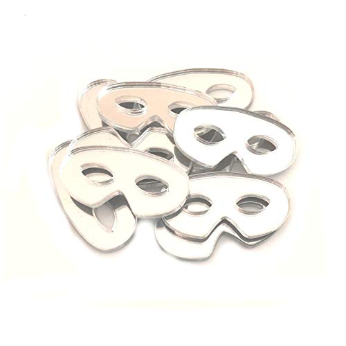 Servewell Maskenformen, 10 Stück, viele Farben, bruchsicheres Acryl, Schwarz , Pack of 10 x 10cm