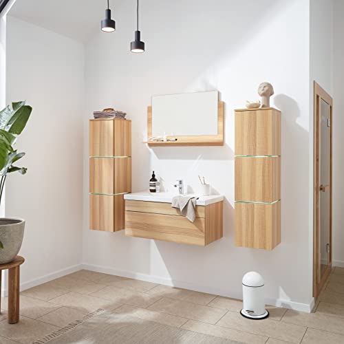 Home Deluxe - Badmöbel-Set - Wangerooge Big Holz - XL - inkl. Waschbecken und komplettem Zubehör - Breite Waschbecken: ca. 80 cm