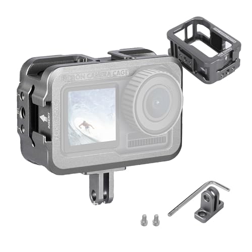 GAESHOW Aluminiumkamera Action Camera Schutzkäfig Vlog Verlängerungsrahmen für DJI Osmo Action Motion Camera Käfig