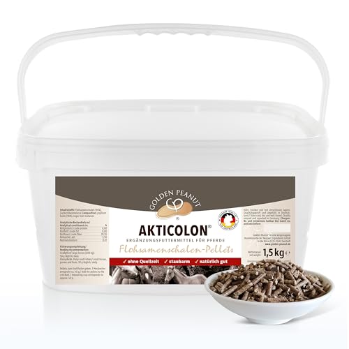 Akticolon Flohsamen Pellets 1,5 Kg Flohsamenschalen Ergänzungsfutter Pferd