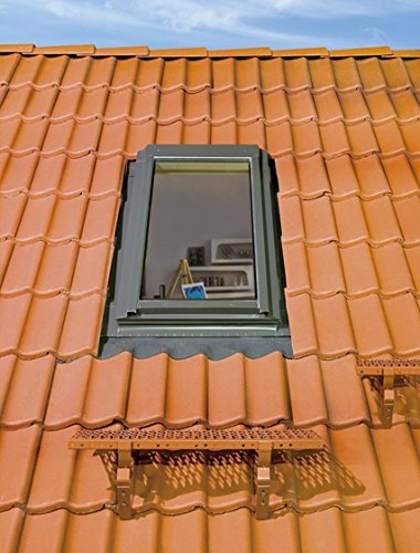 FAKRO Thermoisolations Ausstiegsfenster 66x98 FWR U3 + Eindeckrahmen (Anschlag rechts von aussen) Dachausstieg Dachluke Ausstieg Dachausstiegsfenster
