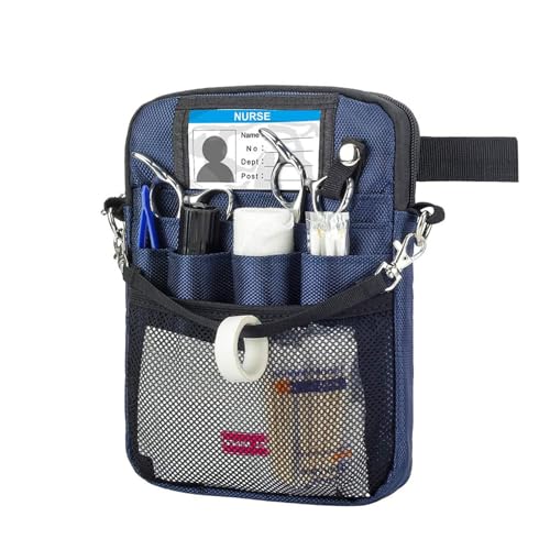 Medical Organizer Krankenschwester Werkzeuggürtel, Vet Tech Werkzeuggürtel Multi Compartment Pocket Nurse Gürteltasche mit Klebebandhalter für Krankenschwestern und Krankenpflegeschüler