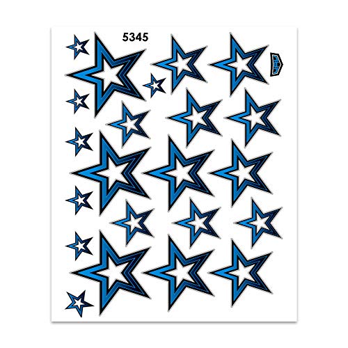 4R Quattroerre.it 5345 Aufkleber, Stern, blau, 35 x 25 cm