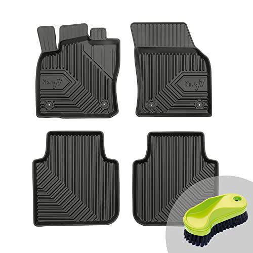 Frogum No.77 Ganzjahresset von 4 Auto Fußmatten für SEAT Tarraco ab 2018, für Škoda Kodiaq ab 2016 | Langlebiges TPE Material