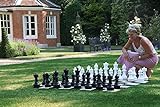 Übergames Garten Schach Figuren aus langlebigem PVC , für Freiland Garten und Parks