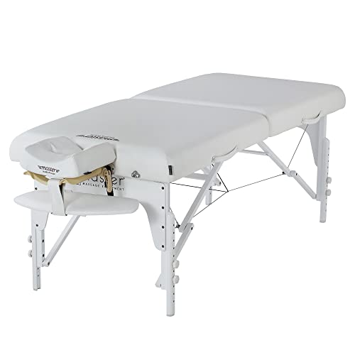 Master Massage 71cm Montclair Mobil Massageliege Klappbar Massagebett Massagebank Kosmetikliege Portable Beauty Bed-Schneeweiߟ