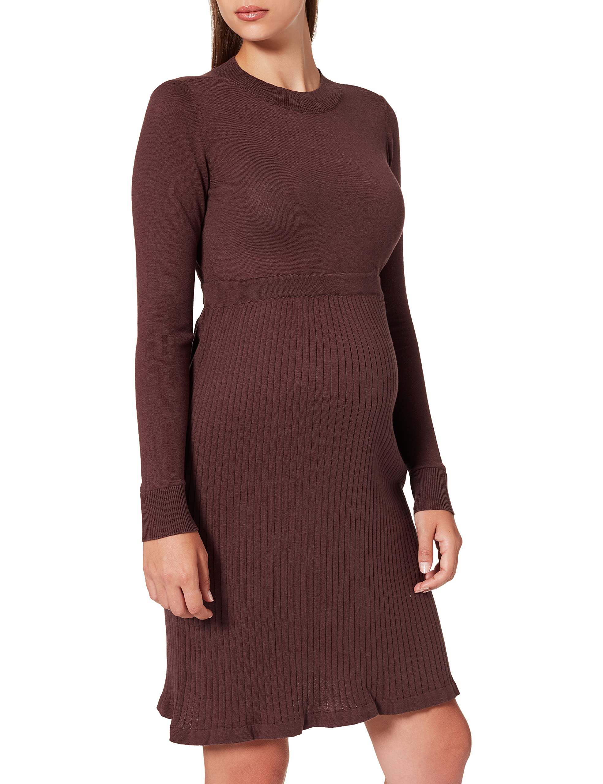 ESPRIT Maternity Damen Dress Knit Kleid, Coffee - 200, 44 EU