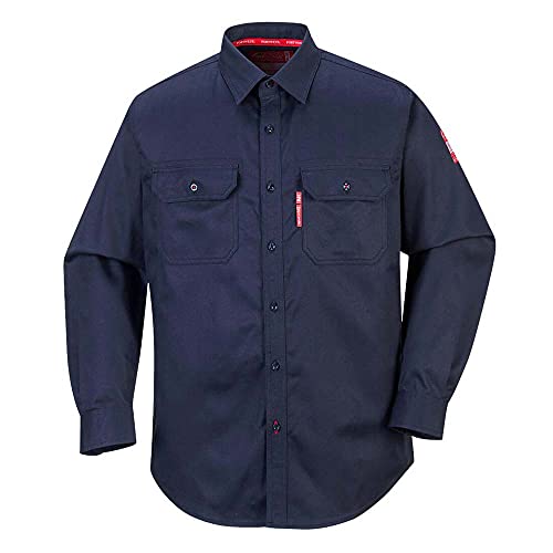 Portwest fr89narxl Bizflame Shirt, Regular, Größe: Large, marineblau