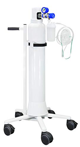 Sauerstoffsystem"Fahrgestell", 10 Liter Medizinischer Sauerstoff inkl. Sicherheitsfahrgestell und Zubehör