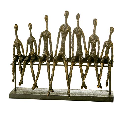 Casablanca - Skulptur Auslauf - aus Poly bronzefarbene Figuren H 29 cm