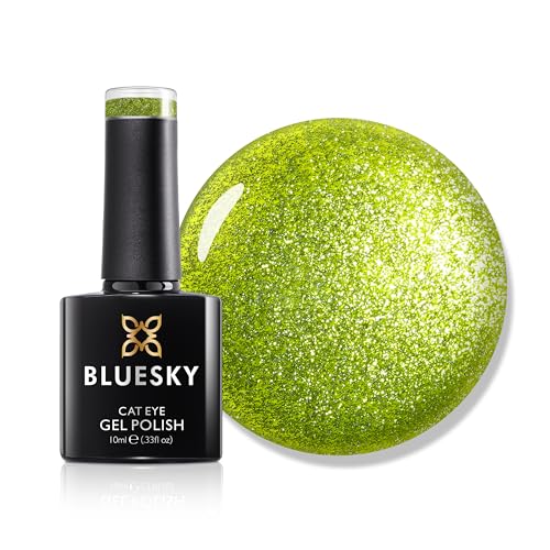 Bluesky Cat Eye Gel-Nagellack, 10 ml, Citrine Glow – LSD02, Grün, Soak-Off-Gellack für 21-Tage-Maniküre, professionell, Salon und Zuhause, Aushärtung unter UV-/LED-Lampe erforderlich