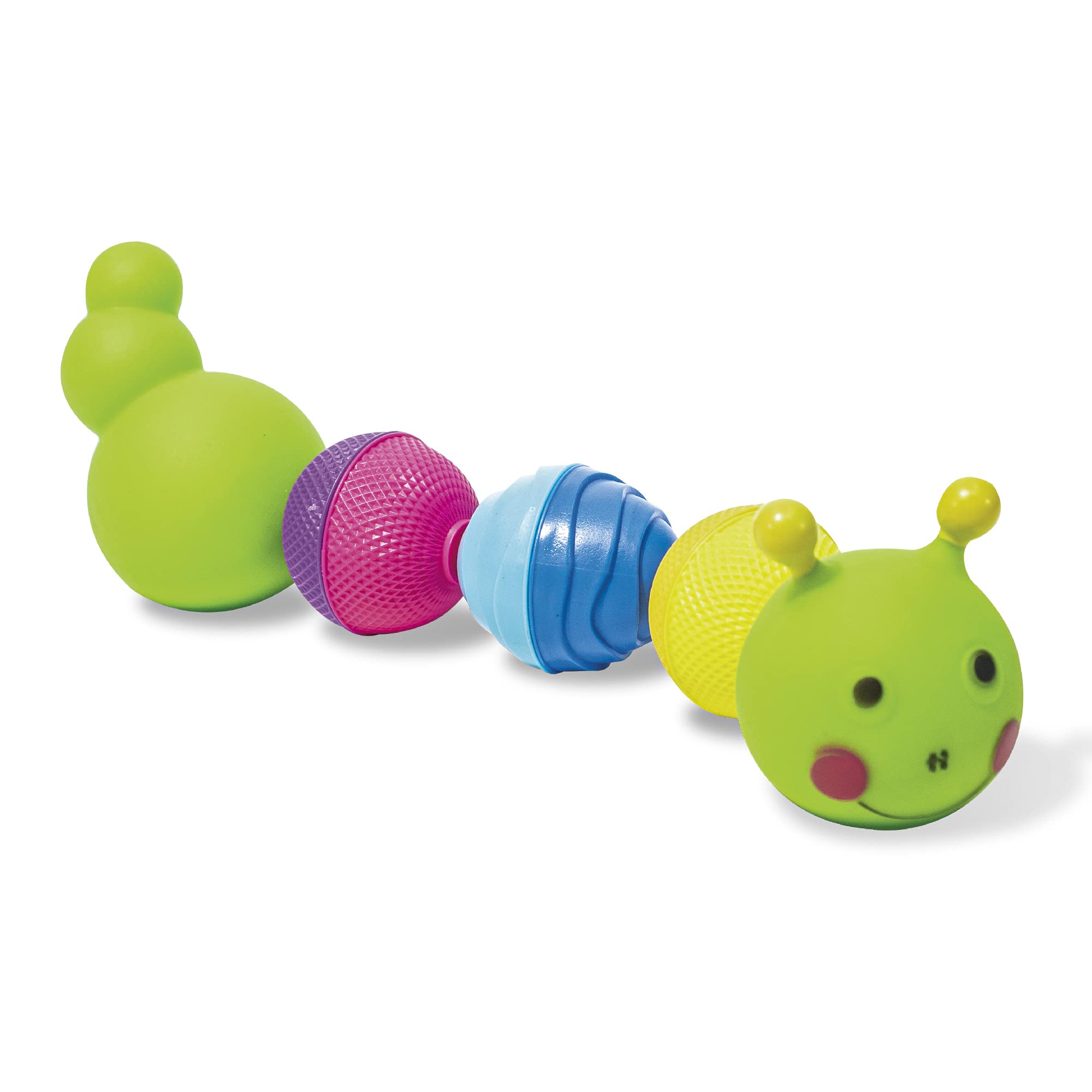 Lalaboom - Bath Toy - Caterpillar and Beads to Assemble - Preschool Toy - Montessori Learning Toy for Babies and Children from 10 Months to 4 Years Old - BL500, 8 Pieces, Multicolor