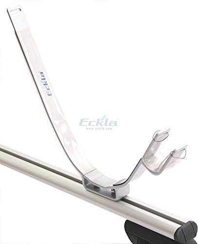 Eckla Combi Ovalbügel Stahl für T-Nuten Kajakdachhalter Paddelhalter Dachträger Set, Farbe:Grau