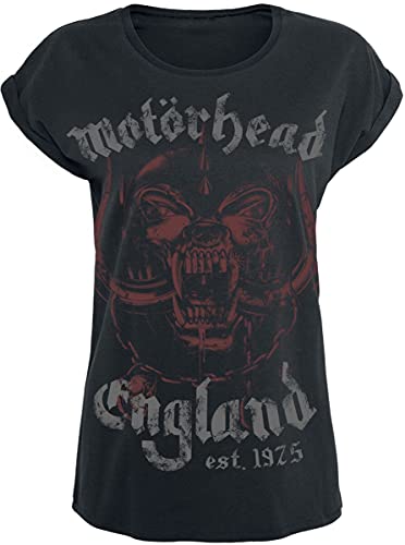 Motörhead England Frauen T-Shirt schwarz L 100% Baumwolle Band-Merch, Bands