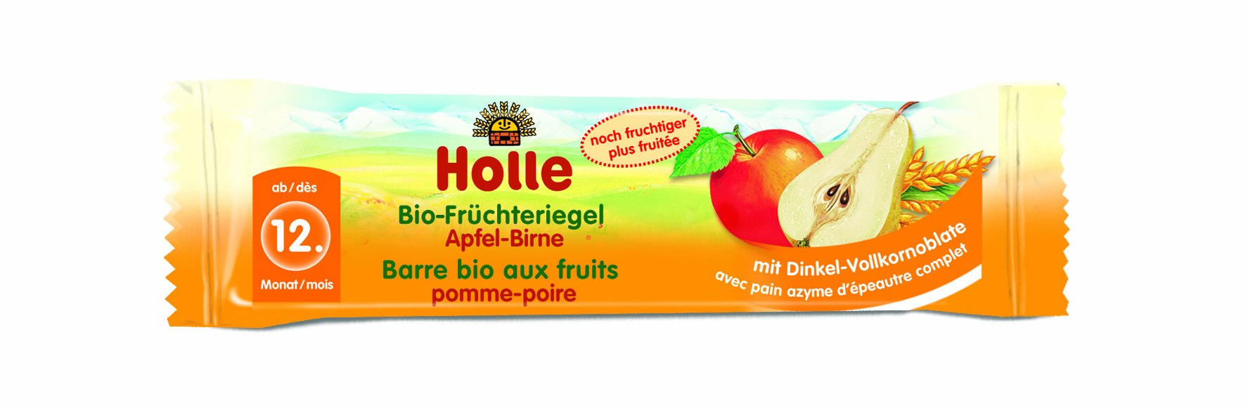 Holle Früchteriegel Apfel-Birne, 35er Pack (35 x 25 g)