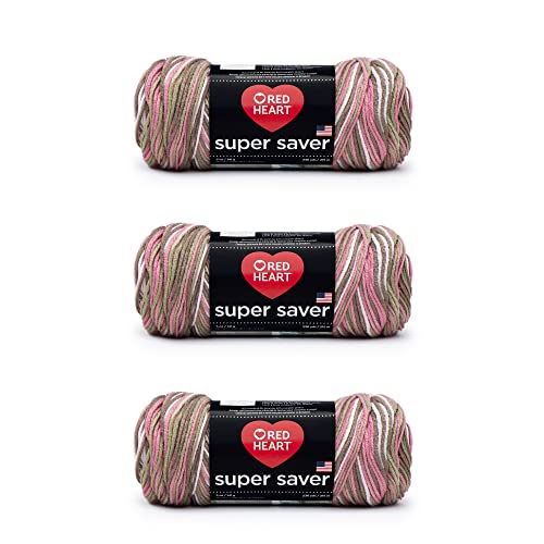 Red Heart Super Saver Garn, 3er-Pack, Pink Camo 3 Count