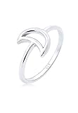 Elli Ring Damen Halbmond Astro in 925 Sterling Silber